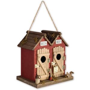 Sunset Vista Designs Welcome to The Woods Decorative Birdhouse, His & Hers