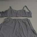 SweatyRocks Women's 2 Piece Outfits Summer Sleeveless Tie Back Crop Cami Top and Shorts Set (Large)