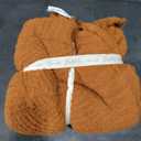 Battilo Fall Chunky Knit Throw Blanket, Soft and Thick Chenille Throw Blanket, 50"x60" Handmade Cable Knit Crochet Blanket, Rust Knitted Throw Blankets for Couch Fall Decoration, Caramel