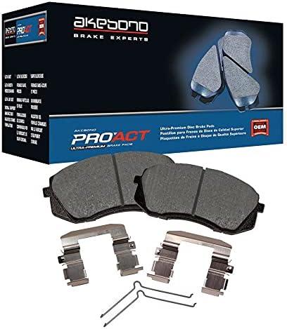 Akebono Ultra-Premium Ceramic Front Disc Brake Pads, GREY