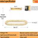 Led Ring Chandelier, Modern Linear Oval Chandelier for Dining Room 31.5in Gold Crystal Ring Pendant Light Dimmable 3000K-6000K, 32 inch
