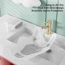 Clean Rinse Baby Bather,Baby Bath Support for Babies Less Than 6 Months Old (Grey)