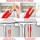 Faucet and Sink Installer8-in-1Multi-purpose Wrench Plumbing Tool for Toilet Bowl/Sink/Bathroom/Kitchen Plumbing Repair Installation Hand Tools(red)