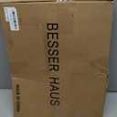 Besser Luxury Acrylic Hangers 15in, 6 Pack Gold Acrylic Hangers with Wide Shoulders for Coat Suit, Premium Crystal Non-Slip Hangers with Gold Hook, Acrylic Suit Hangers