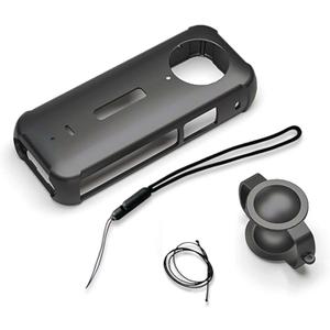 2 x Silicone Protective Case for Insta360 X3 with Lens Cap - Shockproof, Anti-Scratch Full-Body Cover - Soft Non-Slip Grip - Easy Access to Buttons & Ports - Durable Protection for Insta 360 X3 Camera