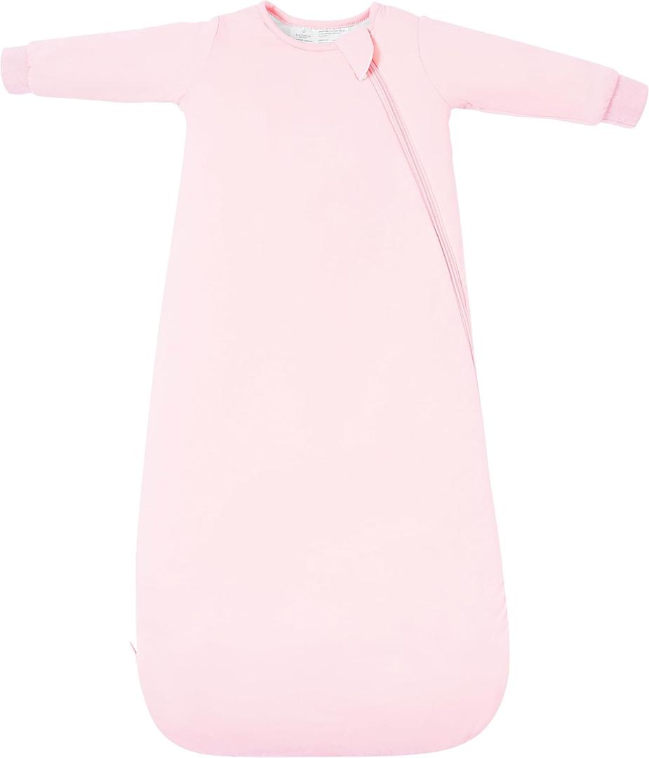Baby Sleep Sack Long Sleeve Wearable Blanket 1.0 TOG, Premium Soft Infants Warm Sleeping Bags with 2-way Zippers (18-36 Months, Blush)