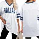 Women Jersey Shirts Football V Neck Shirt Game Day Season Tops Short Sleeve Tee