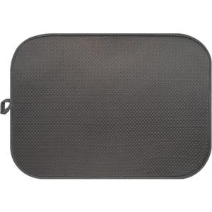 Dark Gray Dish Drying Mats 20" x 15", XL Kitchen Drying Mat for Counter, Microfiber Dish Dryer Mat, Microfiber Dish Rack Mat, Foldable Dish Drying Pad for Dishes, Pots, Pans (Dark Gray)