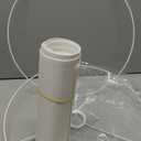 Large Drum Lamp Shades 16" Top X 16" Bottom X 10" High, Seaside village Medium Lampshades White Lampshades Natural Linen Hand Crafted, Easy Assembly Required，Lnclude E26-E14-11mm Adapter Ring