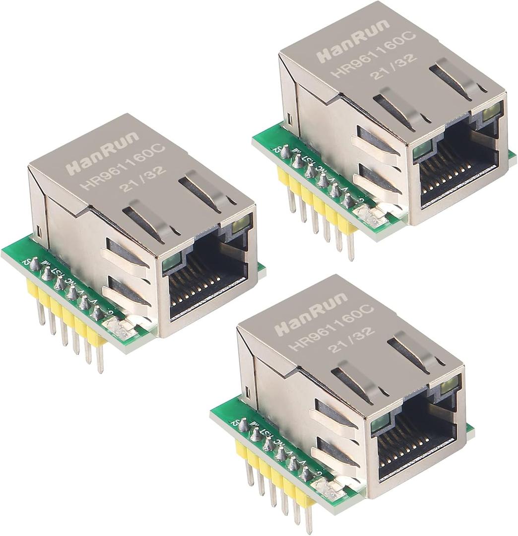 ACEIRMC W5500 SPI to LAN Ethernet Network Module TCP IP STM32 Interface 3.3V 5V for Arduino WIZ820io RC5 (3pcs)