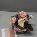 Ling's Moment Artificial Flowers Pink Bridesmaid Bouquet, Dusty Rose & Mauve Wedding Flowers Bouquets for Bridesmaids, 7 Inch Bridal Bouquets for Bridesmaids, Wedding Decor, Ceremony, etc