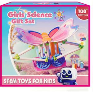 SMILESSKIDDO 100+ Girls Science Kit for Kids Ages 5 6 7 8 10 | STEM Toys for Girl | Birthday Gift Ideas for 5+ Year Old Girls | Learning & Educational Projects with Fun Experiments (8018E)