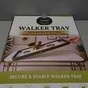 Walker Tray for Folding Walker with Cup Holders, Non-Slip Mat & Bag - Adjustable Universal Plastic Food Table for Seniors - Detachable Guardian Accessories - Removable Walker Trays for rolling walker