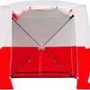Goutime Professional Work Tent,Instant Pop-Up Canopy Tent 2x2m, Heavy-Duty Portable Shelter for Construction Site, Outdoor Workshop, Warehouse & Camping,Red, 7.2ft x 7.2ft x 6.6ft
