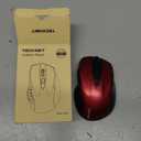 TECKNET Wireless Mouse for Laptop, Silent Mouse Quiet Click, Computer Mice Wireless, 6 Adjustable 4000 DPI Computer Mice (Red)