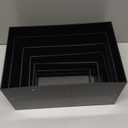 6 Pcs Large Buffet Risers, 7 to 12 Inch Catering Dessert Table Risers Food Decorative Stands with hollow bottom for Catering Supplies, Party(Black, Rectangle)