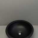 Monarch Abode 19194 Black Hand Hammered Rotunda Dual Mount Bathroom Vanity Sink (16 inches)
