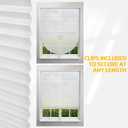 Kigley 12pcs White Filtering Temporary Blinds for Windows, Cordless Light Filtering Fabric Shade Self Adhesive Window Shade, Easy to Cut and Install, with Clips (35x71inch)