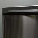 Home Zone Living 12 Gallon Slim Kitchen Trash Can with Soft Close Lid, Step Pedal, Bag Tuck Band, and Removable Liner, Stainless Steel, Silver