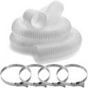 4"x20'Dust Collection Hose4 inch Collector Flexible Tube with 304 Stainless Steel Hose Clamps,PVC 4 Dust Collection Tube- Puncture Resistant (4" x 20')