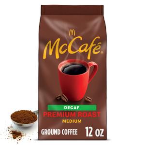 McCafe Premium Roast Decaf, Medium Roast Ground Coffee, 12 oz Bag, Best By: 23/12/2025