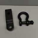 RAMPAGE PRODUCTS D-Ring Shackle Kit for 2" Receiver | Steel, Black | 8610 | Universal Fit