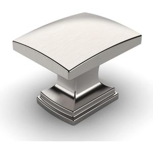 Asidrama Knobs, 10 Pack Brushed Satin Nickel Kitchen Cabinet Hardware Handle, Zinc Material for Dressers Drawers (Single Hole Knob)