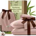 Bedsure Bamboo Viscose Cooling Sheets, Rayon Cotton Serene Blend, PureWoven, Breathable & Buttery Soft King Size Sheets Set, Deep Pocket Up to 18", Hotel Luxury Bedding for Hot Sleepers, Rose Pink