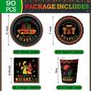 90Pcs Kwanzaa Party Supplies Disposable Tableware Set Plates Cups Napkins for African Holiday Kwanzaa Party Table Decorations Supplies Serves 20