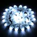 LIHAO 30PCS Mini LED Lights, LED Balloon Light Up Balloons for Party Decorations, Party Lights for Paper Lanterns Birthday Party Wedding Bedroom Halloween Christmas Decoration - White