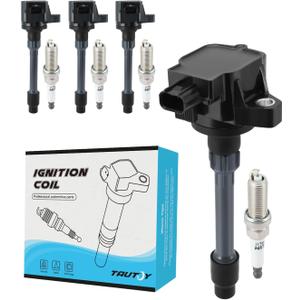 Set of 4 UF749 Ignition Coil Pack & Iridium Spark Plug For Honda Civic 2.0L 2016-2020,For Honda Fit 1.5L 2015-2019,Replace # CM11121A 305205R0013 305205R0003 3052059B013