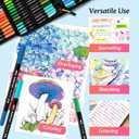 Markers for Adult Coloring Books No Bleeding, 72 Colors Dual Tip Coloring Markers for Adults, Brush&Fine Tip Art Supplies for Calligraphy, Journaling, Sketching, Christmas Gifts for Teens with Case