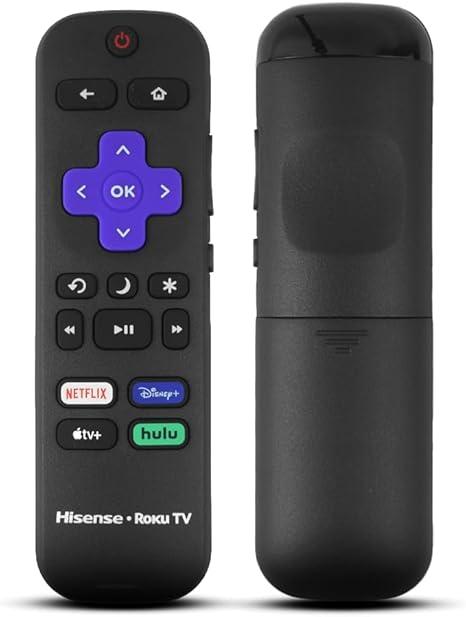 Universal Roku Smart TV Remote with Netflix, Disney+, Apple TV, and Hulu Shortcut Keys