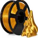 Flashforge 3D Printer Filament Silk PLA 1.75mm 1kg Spool-Dimensional Accuracy +/- 0.02mm (Gold)