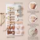 16 Pcs Hair Clips for Girls with Bows Butterfly Flower,2" Fully Lined Alligator Clips and Barrettes,Handmade Hair Accessories for Baby Toddler Young Kids School Age Girls Gifts (fall winter)