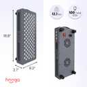 Hooga HG500 Red Light Panel with Near Infrared LED Light, 100 LEDs 660nm 850nm Dual Wavelength, Built-in Timer, Hanging Kit Included.