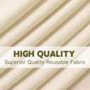 WJWHQ 10 Pack Ivory Round Spandex Tablecloths for 60in Tables, 120Inch Stretchy Fitted 5FT Round Table Clothes,Wrinkle Free Table Cover with Skirt for Wedding Party Dining Banquet, 120 Inch Round - 10 PCS