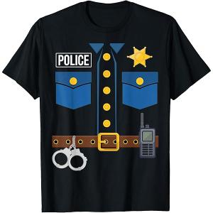 Police Uniform Officer Costume Halloween TShirt