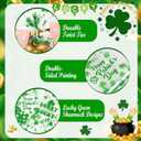 Vovocas St. Patrick's Day Treat Bags, St Patricks Day Goodie Gift Bags - Happy St Patrick's Lucky Clear Bag, 100PCS Saint Patricks Shamrock Baggies, Green Party Favor Cellophane Bag with Twist Ties