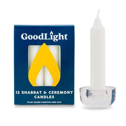 Paraffin-Free Shabbat and Sabbath Ceremony Candles, Made from Vegan Palm Wax, Jewish Shabbat Candles, 3-Hour Burn Time (12 Unscented Shabbos Candles, White) Paraffin-Free Shabbat and Sabbath Ceremony Candles, Made from Vegan Palm Wax, Jewish Shabbat Candles, 3-Hour Burn Time (12 Unscented Shabbos Candles, White)
