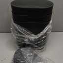 Set of 3 Touch Top Trash Can, Small Waste Bin for Bathroom, Bedroom, or Office, Black, 2 Gallon