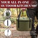 HITROCK Cast Iron Camp Dutch Oven with Legs 9QT, Pre-Seasoned Camping Dutch Oven with Lid, Outdoor Pot with Lid Lifter, Storage Bag & Handle for Camping, Baking, Grilling, Rounded-square Shape