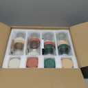 12Pack Overnight Oats Containers with Lids, 16oz, 8oz & 4oz Glass Jars with Airtight Lids, Wide mouth Mason Salad jars, Glass Food Storage Containers for Yogurt Chia Pudding Snacks Cereal & Spices