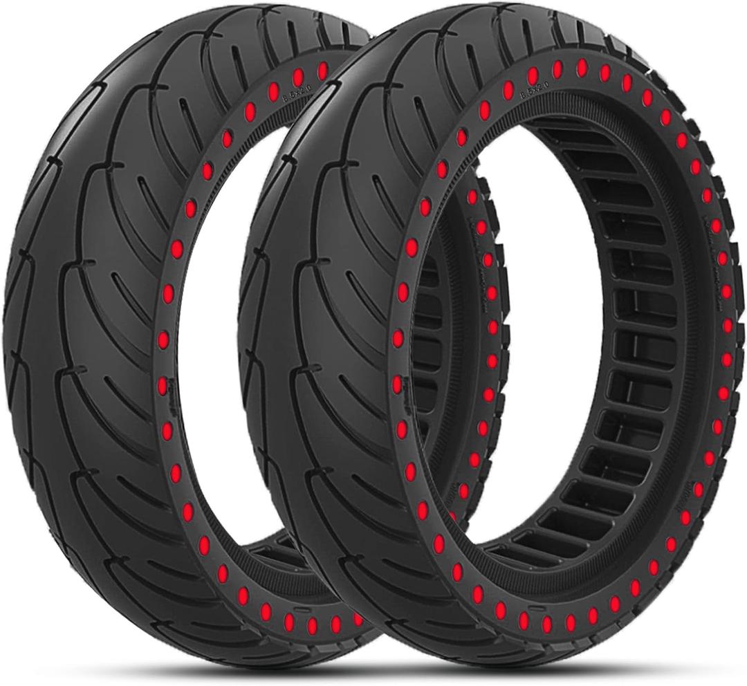 8.5x2 inches Solid Tires8 1/2 x2 Tire Replacement for Electric Scooter Xiaomi Pro 2 Hiboy S2, 8.5 Inch 50/75-6.1 Rubber Tubeless Tire and All 8.5'' Scooter Tires