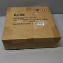 COVLON Drink Table, Carved Table Top Small Pdestal Martini SideTable for Living Room, Bedroom, Modern, Weighted Base, White and Gold