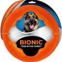 BIONIC Toss-N-Tug Turbo Dog Toy - High-Visibility Ultimate Three-in-One Dog Toy, Lightweight Design for Light Chewers