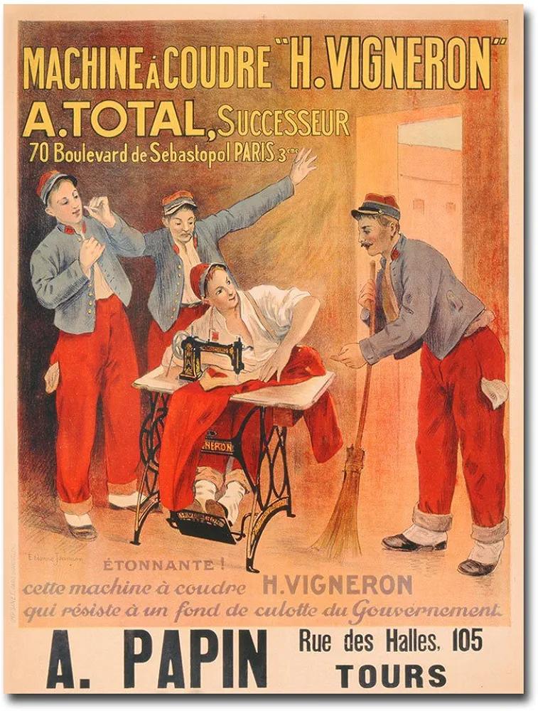 Trademark Fine Art Machine H.Vigneron by Etienne Joannon-Navier Canvas Wall Art, 18x24-Inch