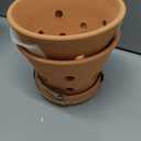8 inch Terracotta Orchid Pots with Holes and Saucers, 2 Pack Clay Orchid Planter Pots for Repotting, Large Terra Cotta Orchid Pot, Plant Flower Pots for Orchid Indoor Outdoor Promotes Air Circulation