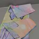 Datura home Bedding Fitted Sheet and Flat Sheet Set 4Pcs Colorful Rainbow Butterfly Printed Bedding Set with 1 Flat Sheet and 1 Fitted Sheet+2 Pillowcases for Girls (Rainbow Butterfly),Twin 67x97inch