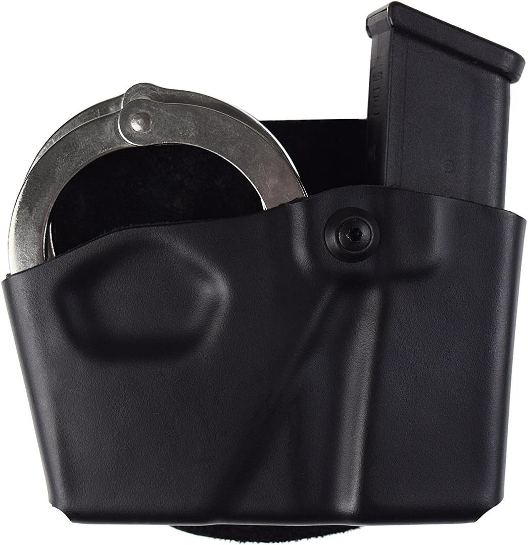 Safariland 573 Open Top Magazine and Handcuff Pouch (GLOCK 17/22, STX Plain Black)